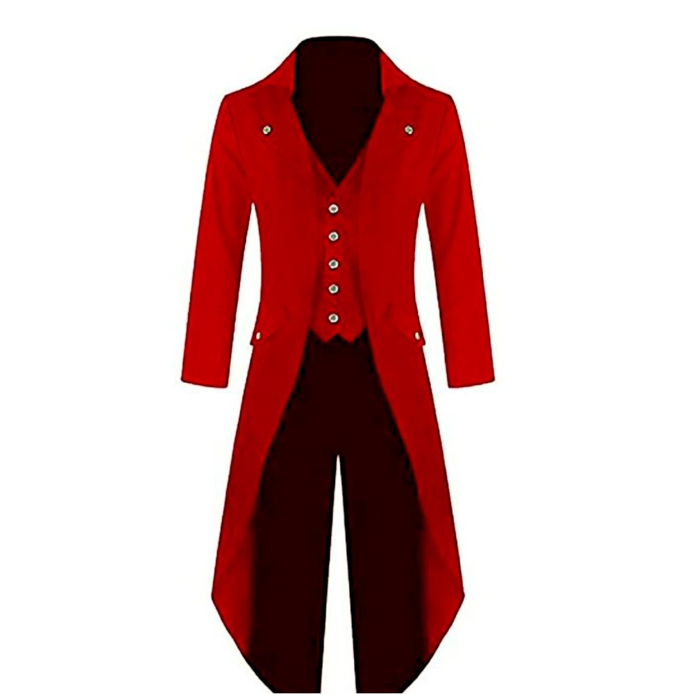 Men's Vintage Swallowtail Red Jacket coat / Halloween